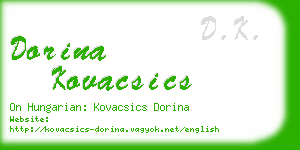 dorina kovacsics business card